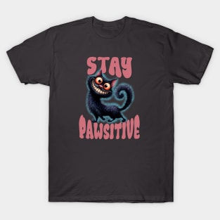 Stay Pawsitive Cat T-Shirt